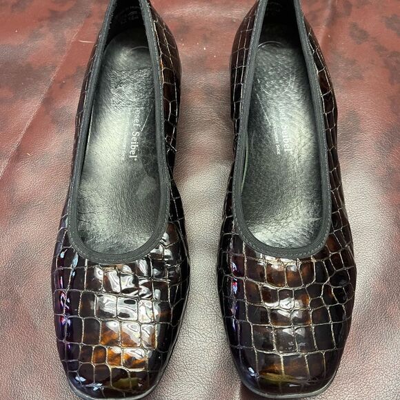 Josef Seibel Weite brown crocodile embossed leather slip on shoes, size 11 - Picture 6 of 14